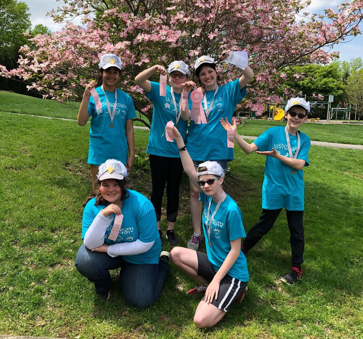 Envirothon team outdoors